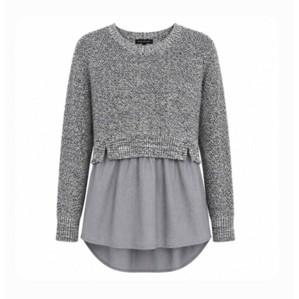 Banana Republic Sweater Womens Medium Gray Tunic Cozy Minimalist